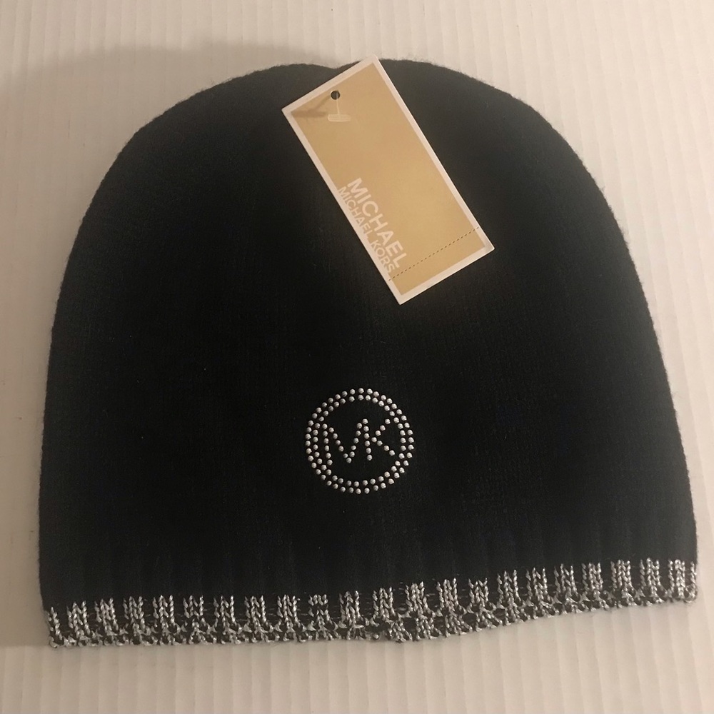 Michael Kors Black Beanie with Logo